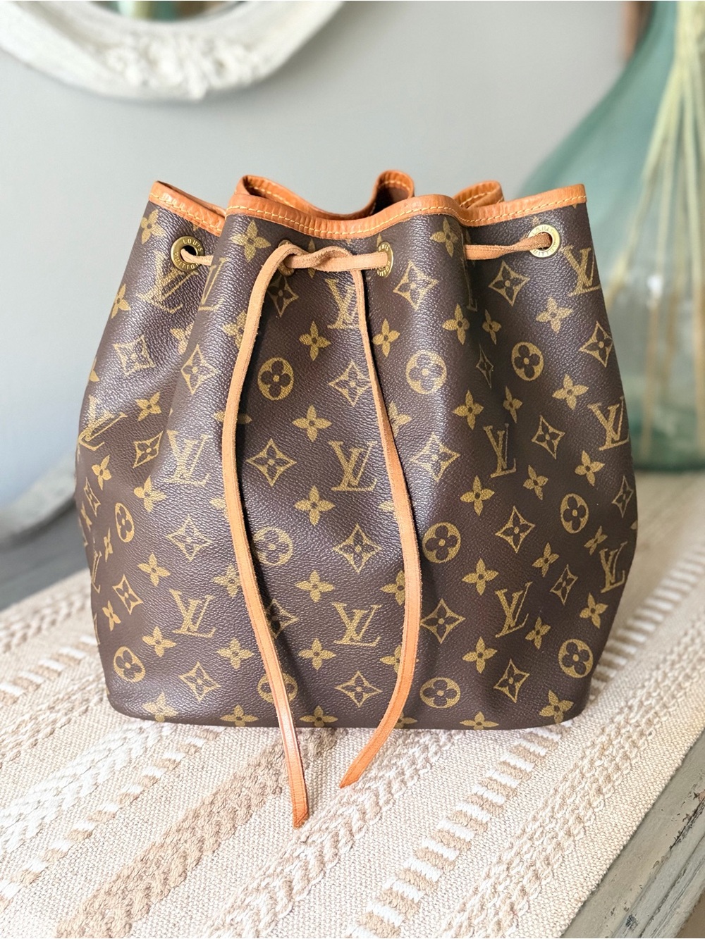 Louis Vuitton Petite Noe Vintage  Monogram Drawstring Bucket Bag